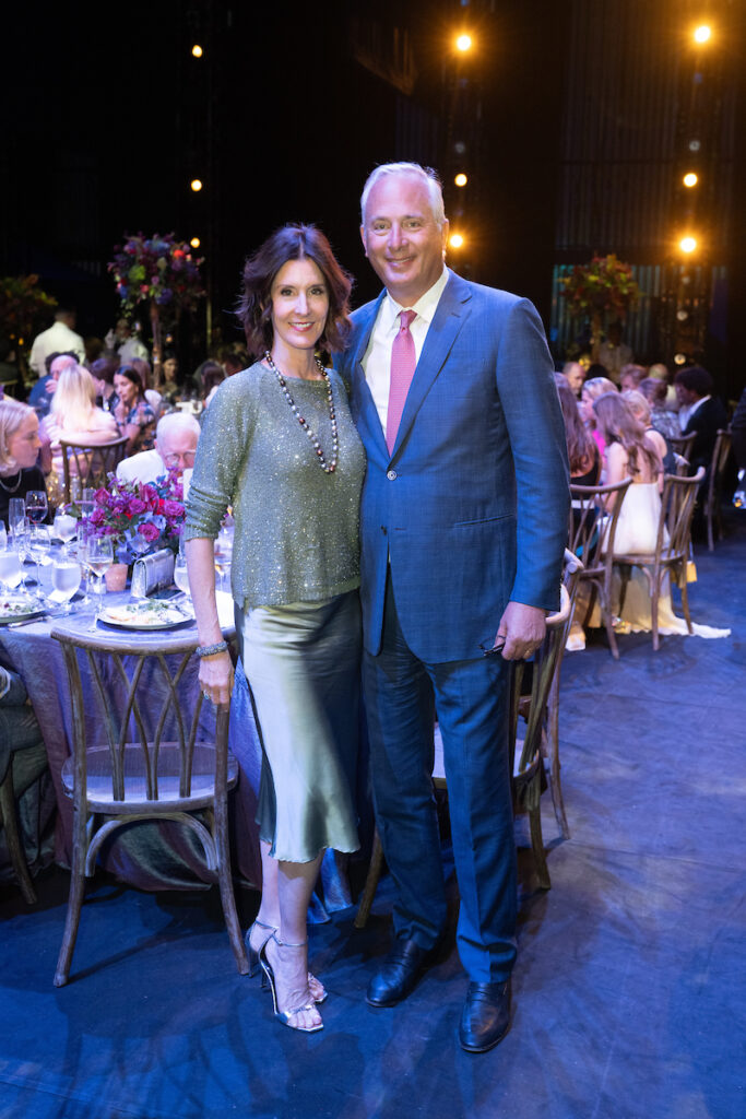 Phoebe & Bobby Tudor on stage at Wortham Theater Center for Houston Ballet's Opening Night Dinner. (Photo by Wilson Parish)