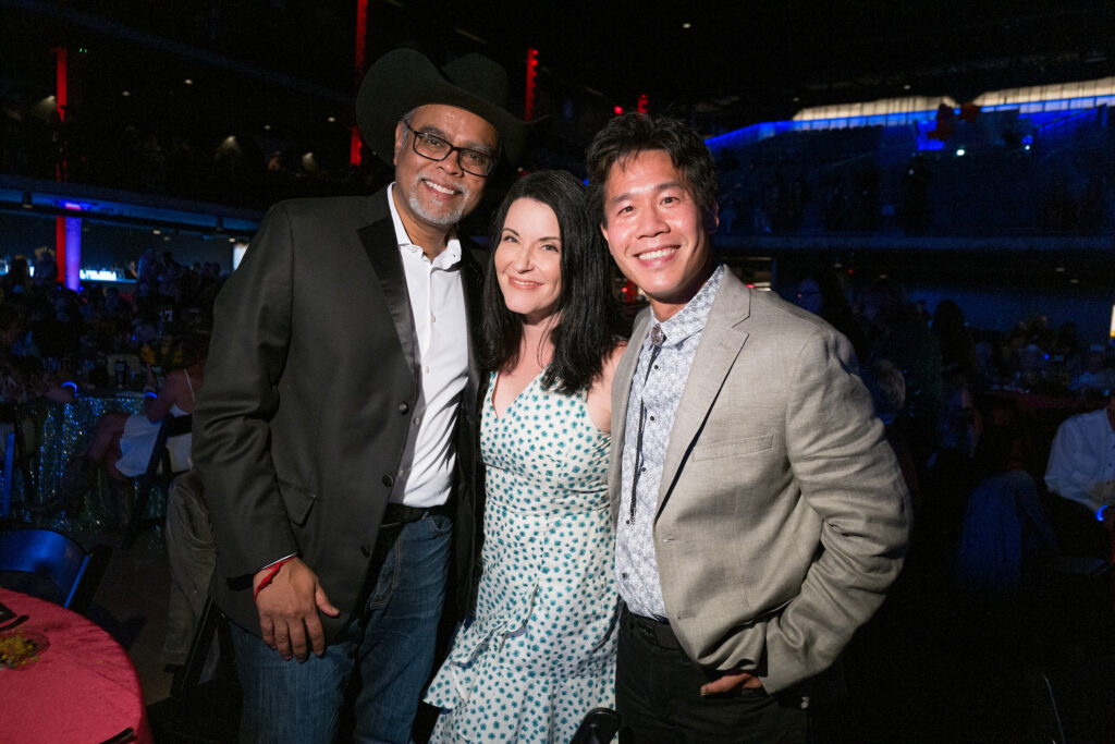Pratik Doshi, Kellie & Andy Chen at the Houston Cattle Baron's Ball held at Post 713 Music Hall. (Photo by Daniel Ortiz)