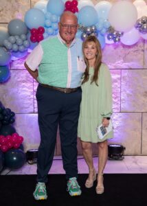 Ralph and Gayelene McIngvale at the Premier Party for the "In The Pink" luncheon. Ralph was the auctioneer for the live auction.