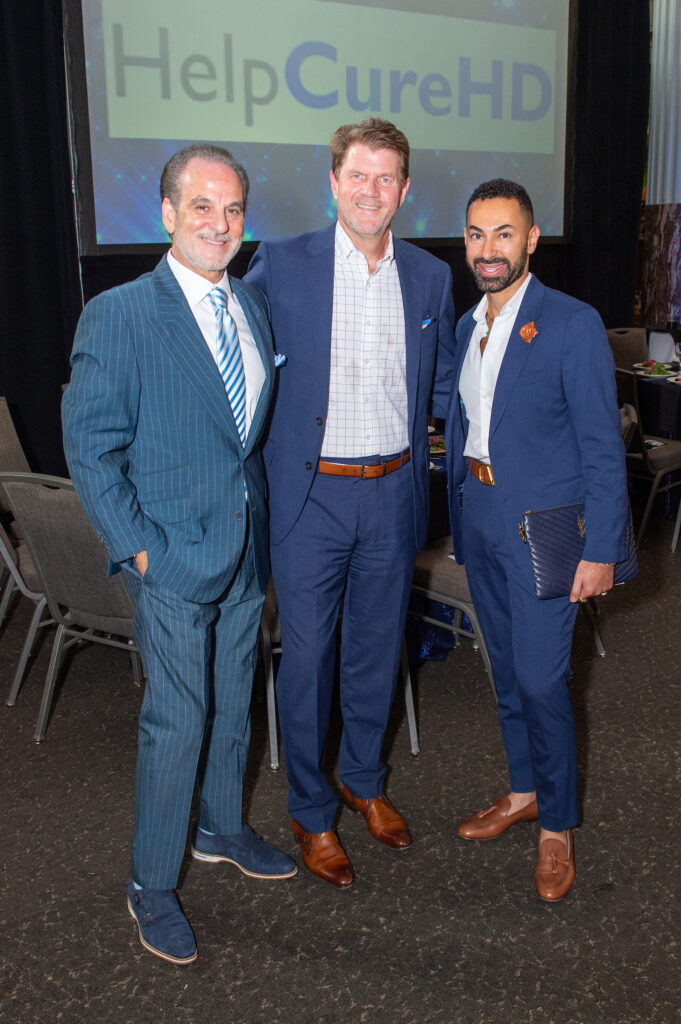 Rudy Festari, Bill Baldwin, Fady Armanious at the HelpCureHD gala held in Union Station at Minute Maid Park. (Photo by Jacob Power)
