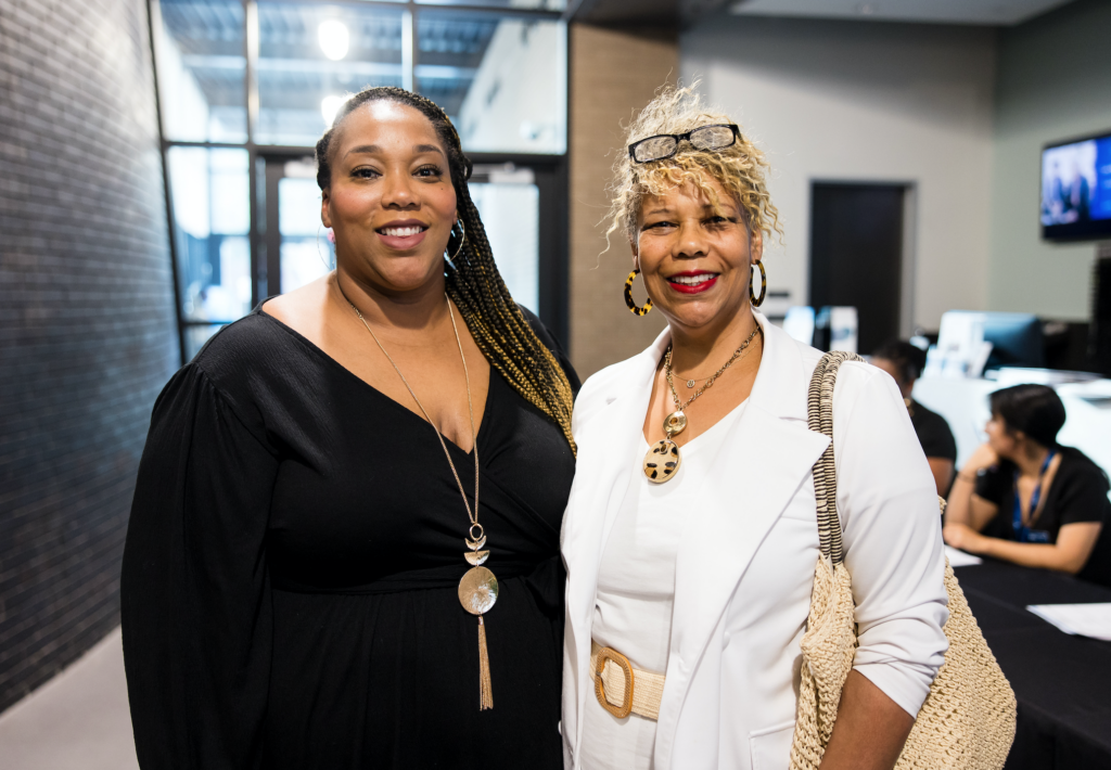 Page Clark, Kim Eagles at the opening of 'The Negro Motorist Green Book' exhibition. (Photo by Hung L. Truong)