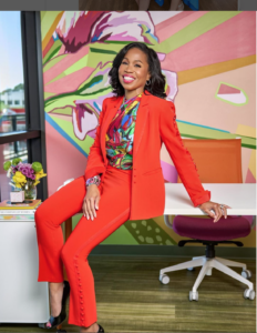 Roslyn Bazzelle Mitchell celebrating her new office quarters in SheSpace. (Photo by Moni Pradier)