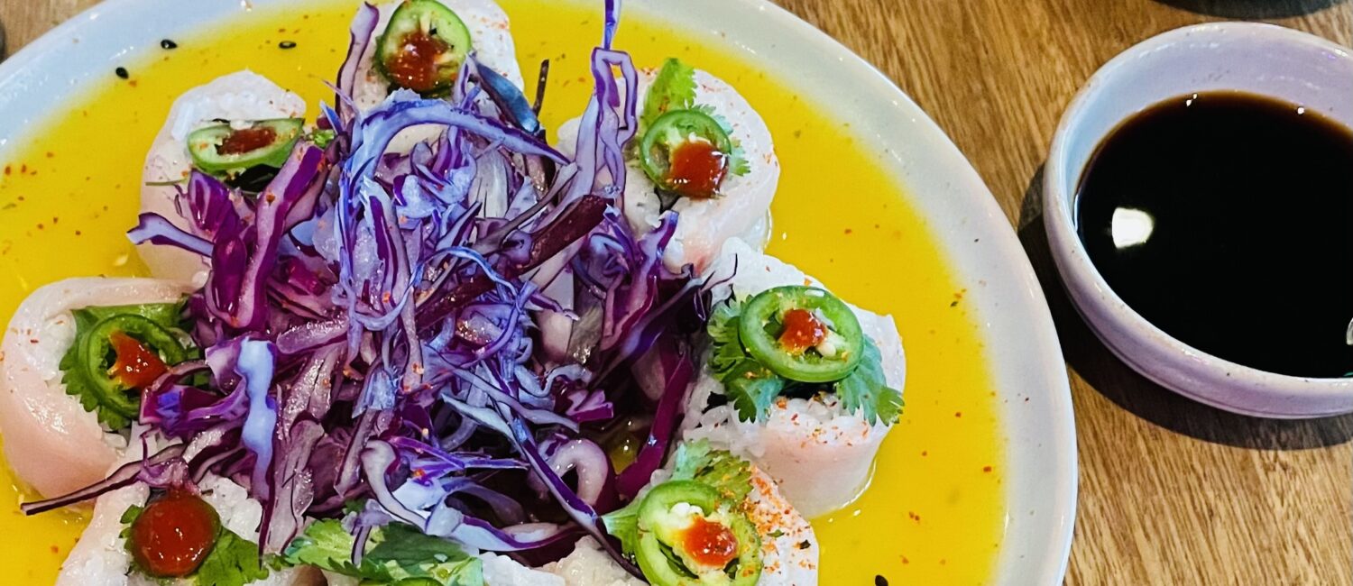 Behold the Frida roll at Quince served on a mirror of citrus sauce for a Latin twist. This is one of Fort Worth’s Best Sushi Restaurants. (Photo by Courtney Dabney)