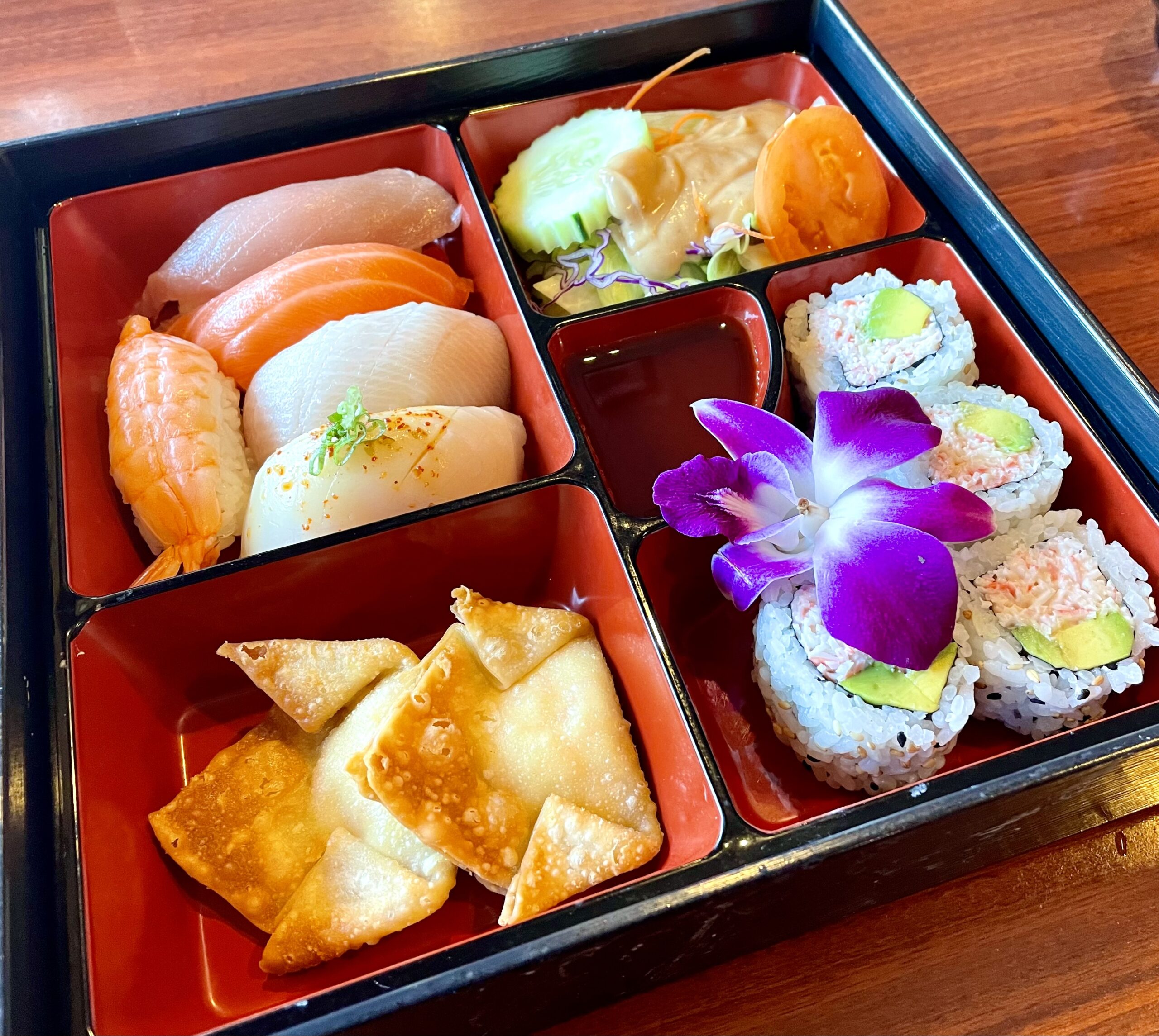Sushi – The newish Sakura in Ridglea Hills serves and eye-popping bento box. (Photo by Courtney Dabney)