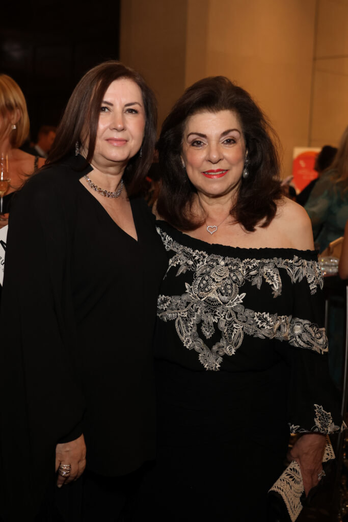 Sylvia Forsythe, Laura Ward at at the PetSet 'Fierce & Fabulous Soirée' at the Post Oak Hotel. (Photo by Priscilla Dickson)