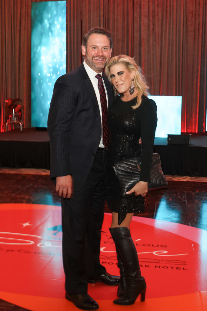 Trent Hrncir, Courtney Hopsonat the PetSet 'Fierce & Fabulous Soirée' at the Post Oak Hotel. (Photo by Priscilla Dickson)