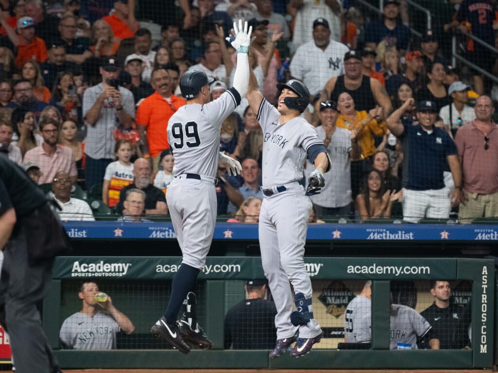 Aaron Judge and the Yankees are suddenly feeling it against the Astros. (Photo by F. Carter Smith)