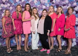 A group from Waste Management attended the "In The Pink" luncheon at the Woodlands Waterway Marriott: Taryn Gordon, Camille Lyons, Michelle Little, Jacquelyn Saucedo, Kim Japczynski ,Elizabeth Felton, Lora Craft and Mary Anne Whitney.