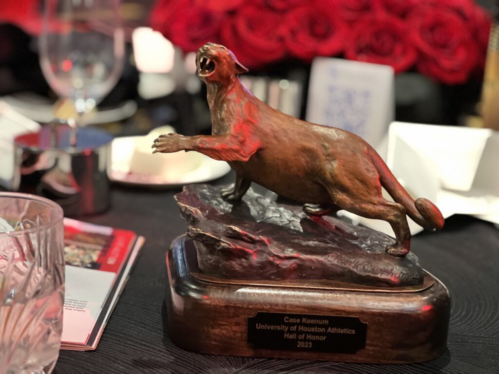 UH pride was high at Hall of Honor night two days before the Big 12 football opener. (Photo by Eddy Matchette/Courtesy UH Athletics)