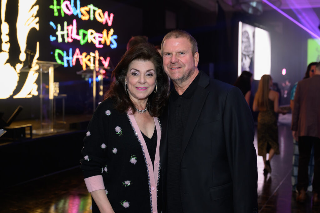 Houston Children's Charity CEO and gala chair Laura Ward with board chair Tilman Fertitta at the 2023 gala (Photo by Michelle Watson)