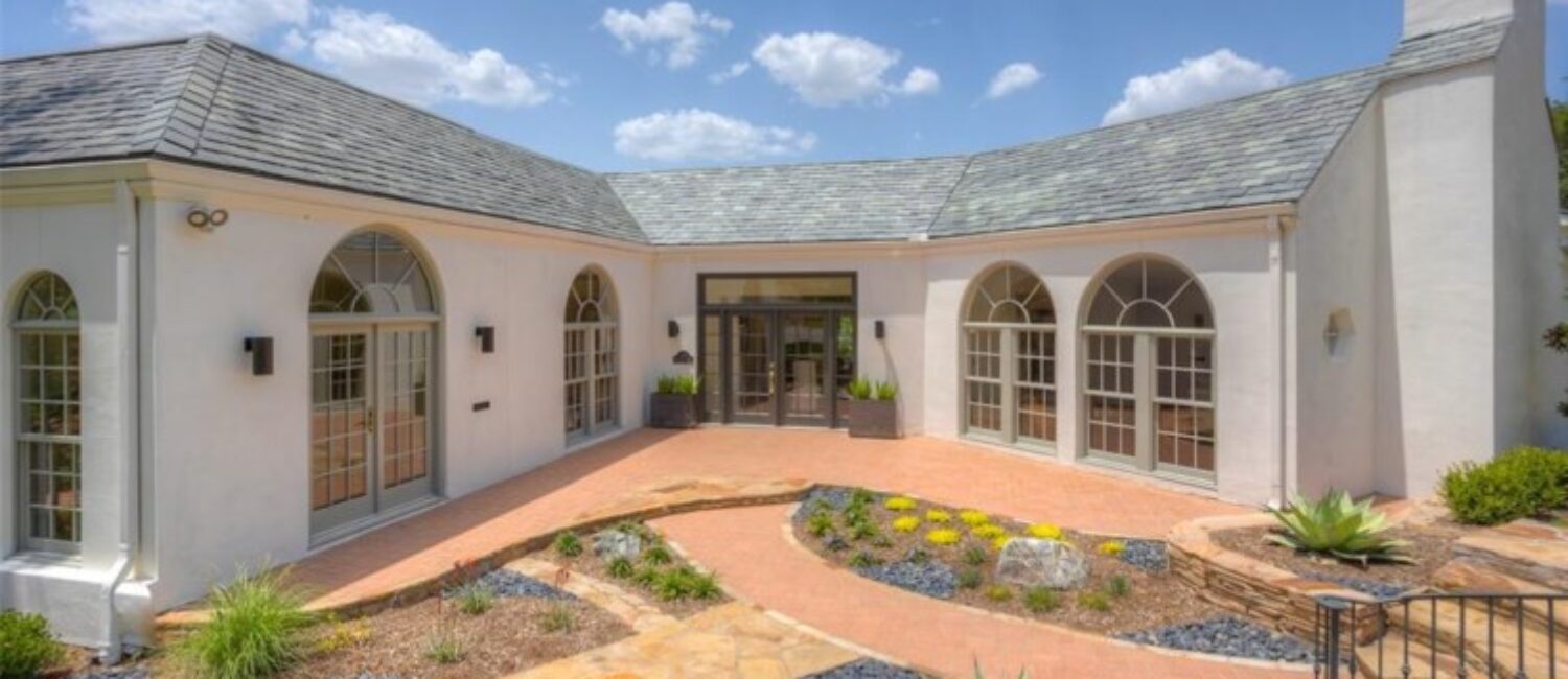 412 Hazelwood – The modern new hardscape leads to the front entrance.