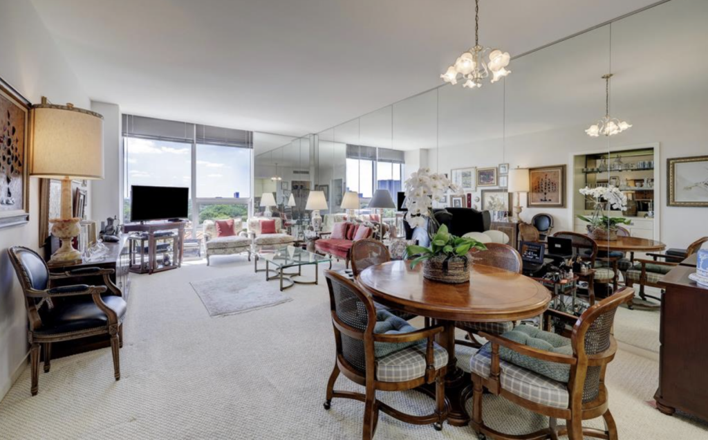 The home flows seamlessly from room to room on San Felipe Street.