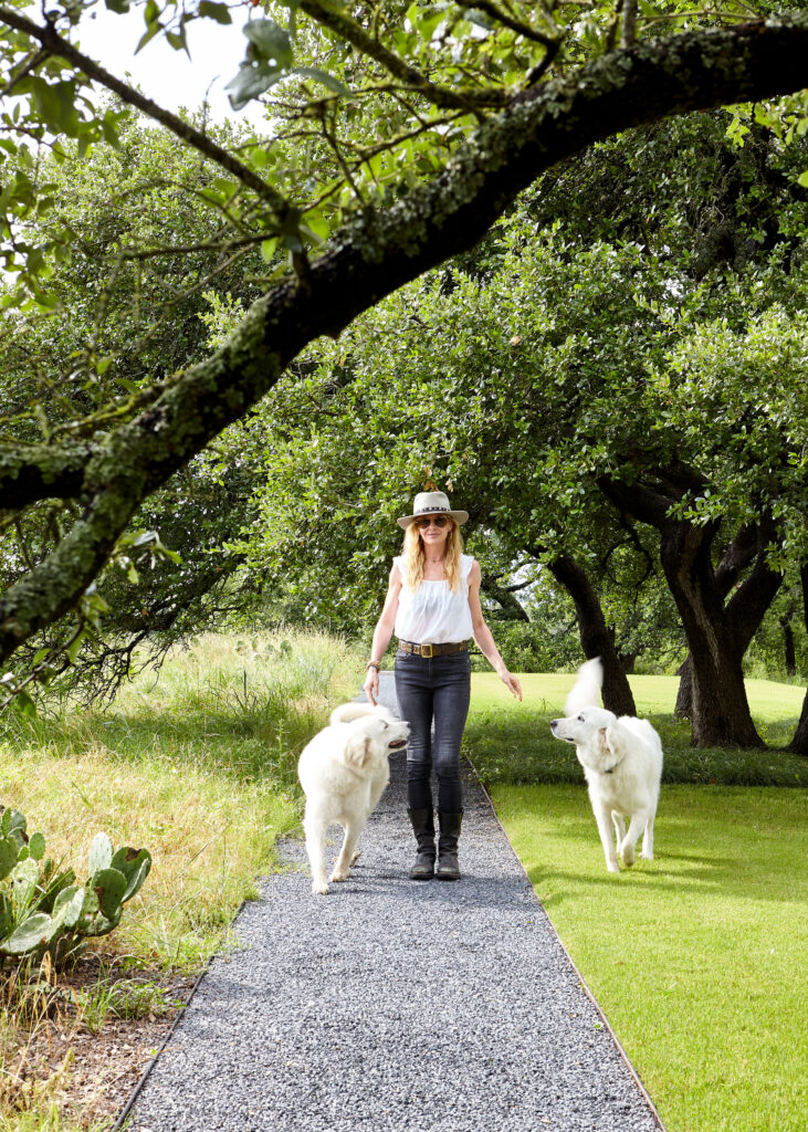 Sara Story at her Texas Hill Country ranch. (Photo by Joshua McHugh)
