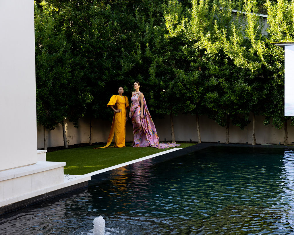 Some of Bachendorf’s most prized pieces paraded the home via gorgeous models in couture gowns.(Photo by Kaitlin Saragusa)