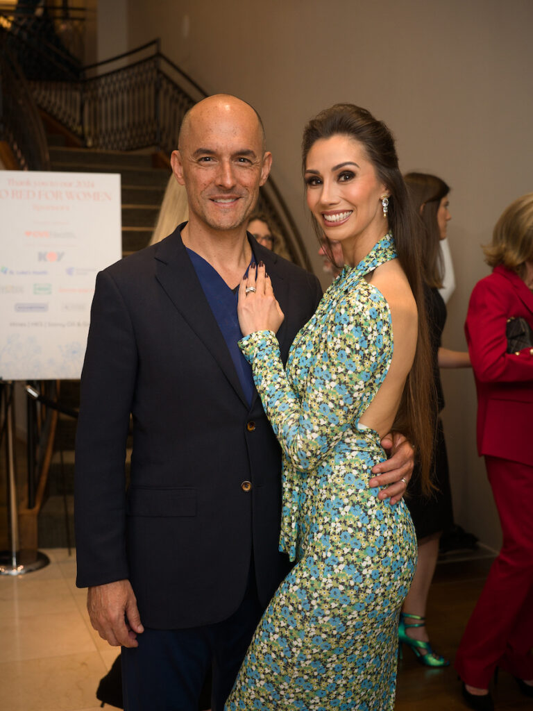 Dr. Jorge & April Salazar at the Elizabeth Anthony Go Red for Women fashion event. (Photo by Daniel Ortiz)