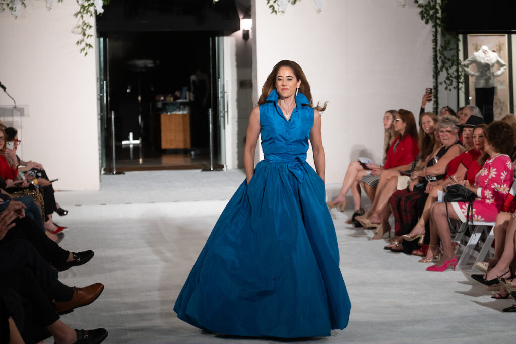 Kristina Somerville on the runway at the Elizabeth Anthony Go Red for Women fashion event. (Photo by Daniel Ortiz)