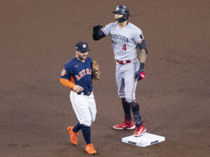 The Houston Astros hosted the Minnesota Twins for the second game in a best-of-five American League Division Series featuring starting pitchers Framber Valdez and Pablo Lopez at Minute Maid Park