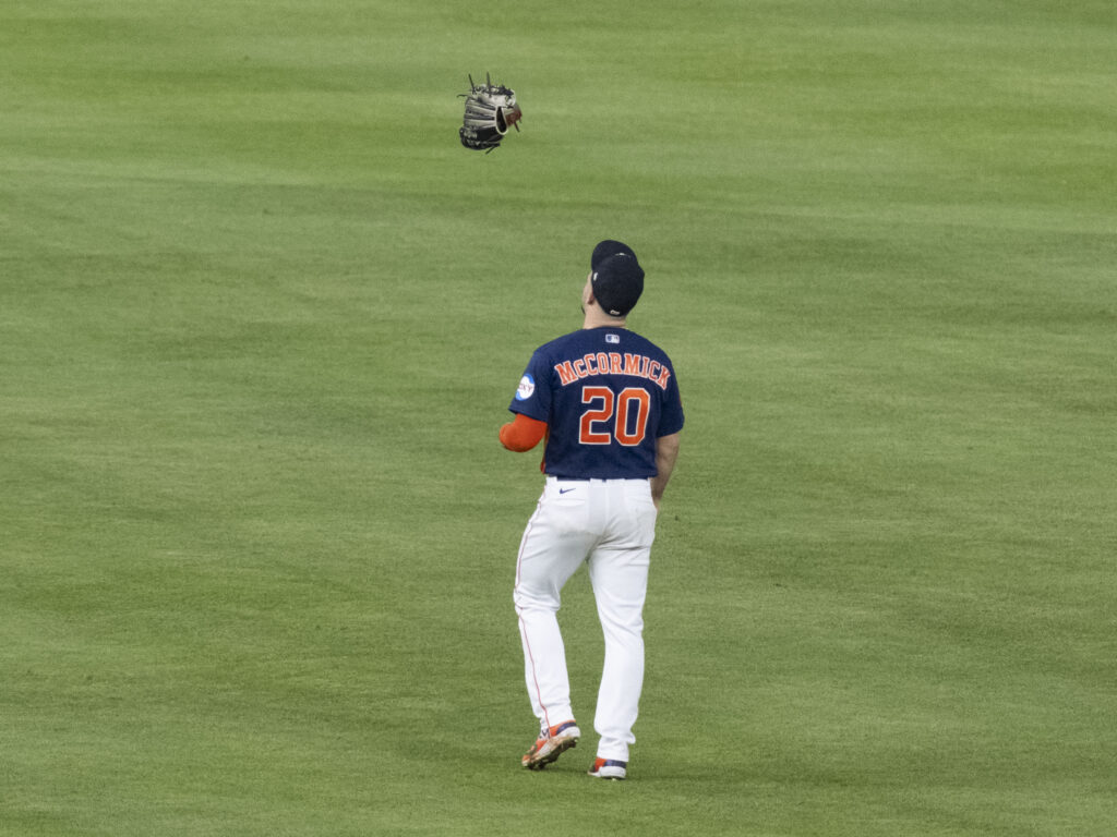 Chas McCormick knows that the playoffs bring some ups and downs. (Photo by F. Carter Smith)