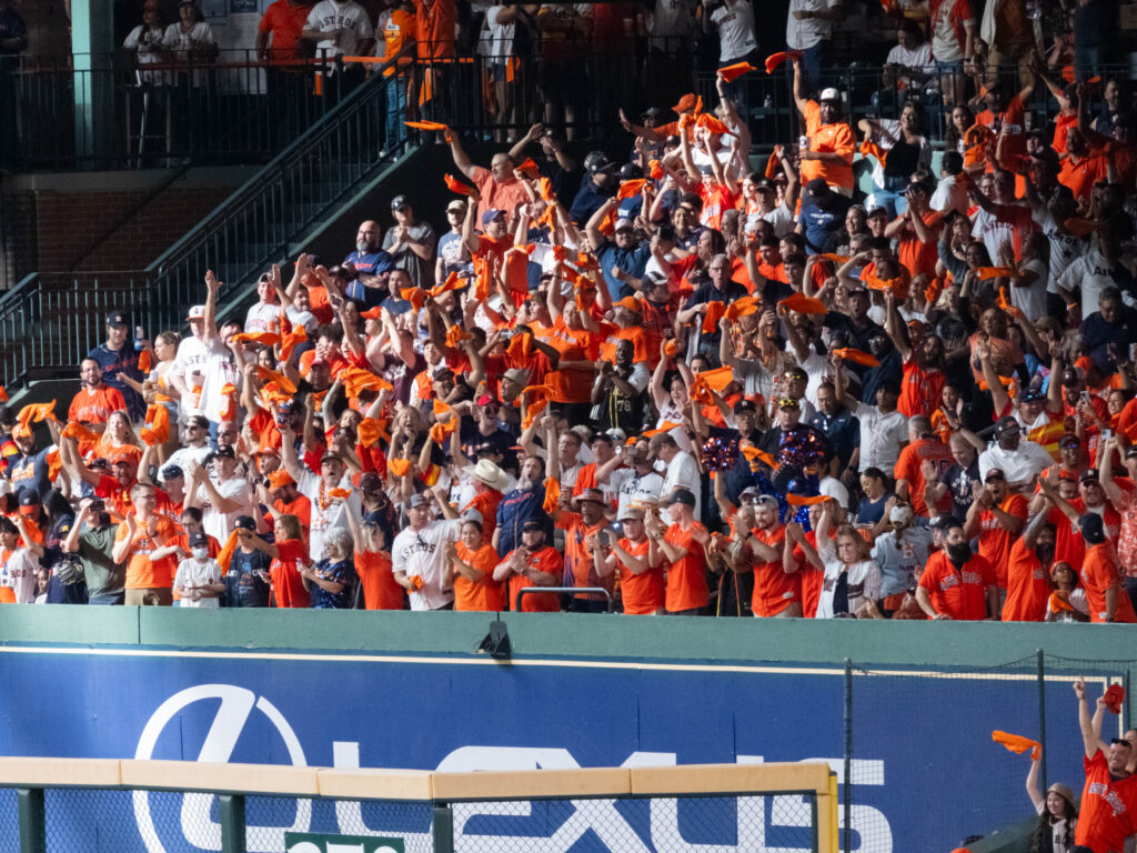 The big crowds have been there all season and the playoffs means more Minute Maid Park sellouts. (Photo by F. Carter Smith)