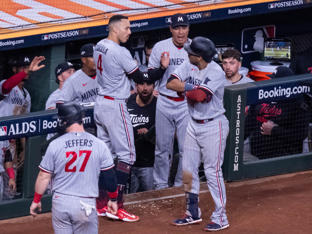 Carlos Correa does a lot of teaching with these Minnesota Twins. (Photo by F. Carter Smith)