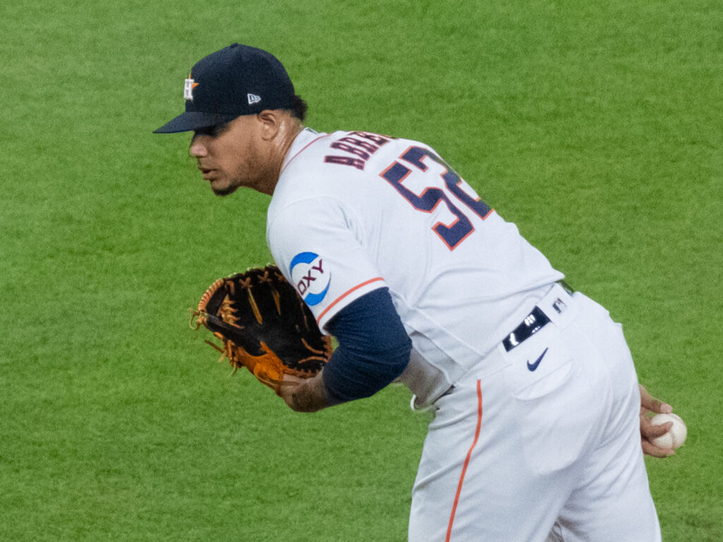 Bryan Abreu can be a game changing force out of the Astros bullpen. (Photo by F. Carter Smith)