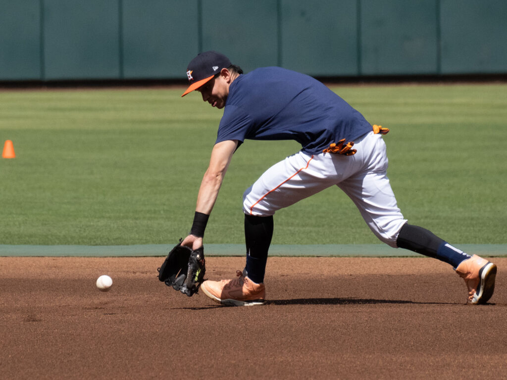 The Astros put in the extra work on defense. Always. (Photo by F. Carter Smith)