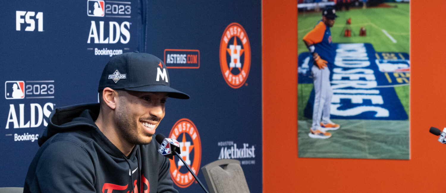 Both the Astros and Twins worked out and met with the media at Minute Maid Park before the start of the American League Divisional Series