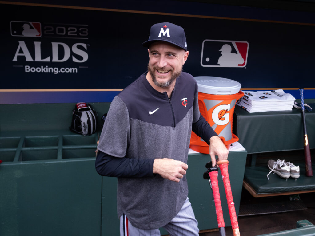 Twins manager Rocco Baldelli has Minnesota finally winning in the playoffs. (Photo by F. Carter Smith)