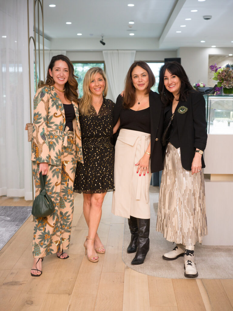 Alejandra Bravo, Diana Fisher, Luis Babarczy, Amy Johnston at Zadok Jewelers 'Leading Women' champagne brunch and program. (Photo by Daniel Ortiz)