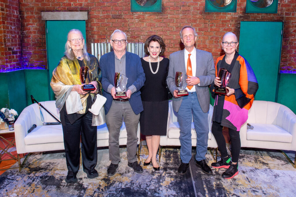 Jennifer Tipton, Richard Nelson, Lois Stark, Scott Lehrer, and Susan Hilftery at the Alley Theatre Award for Lifetime Achievement dinner.