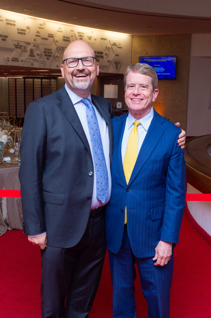 Rob Melrose, Dean Gladden at the Alley Theatre Award for Lifetime Achievement dinner.