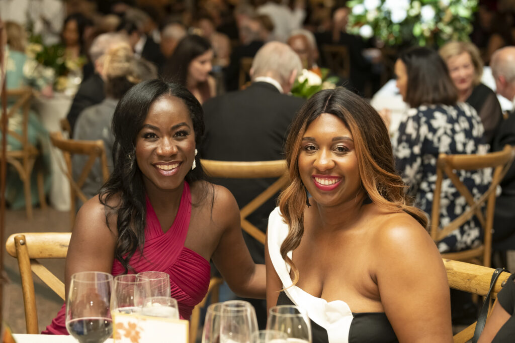 Allyson Pritchett, Kibibi Giddens  at the  black-tie dinner following Houston Grand Opera's world premiere of 'Intelligence.' (Photo by Anthony Rathbun)