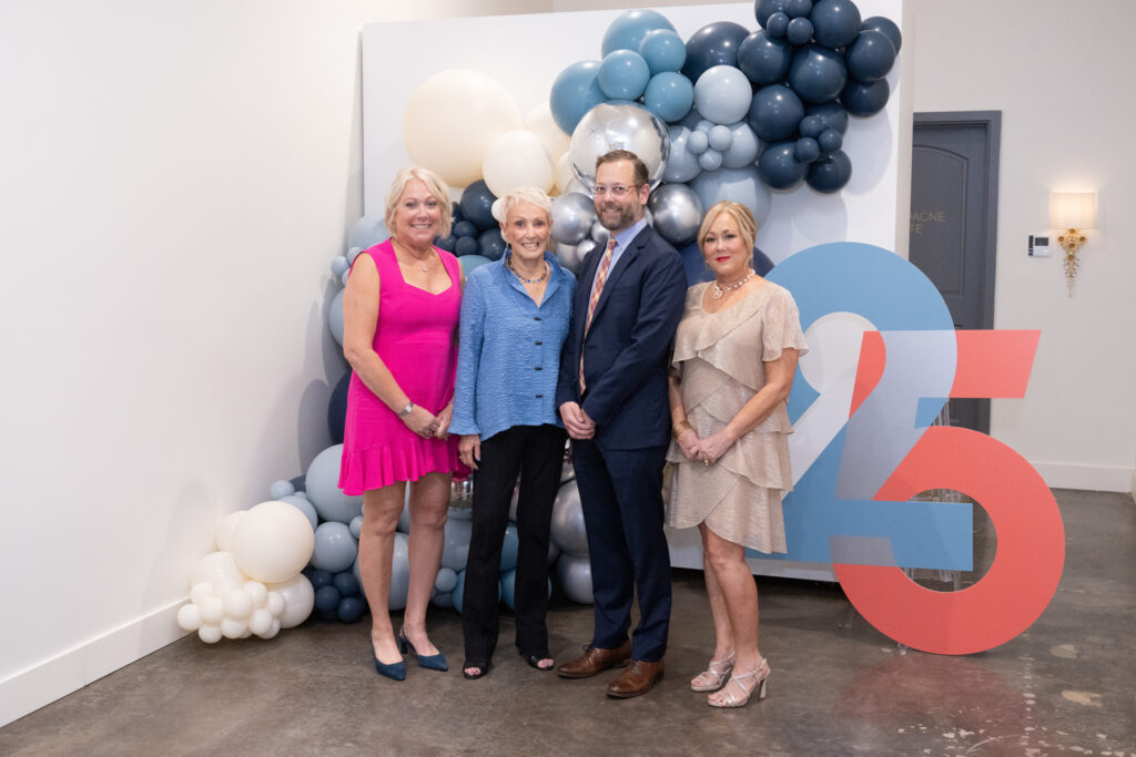 Amy Rincon, Betsy Goldstein, Gregg Goldstein, Jody Goldstein at the Dress for Success 25th anniversary celebration at The Revaire