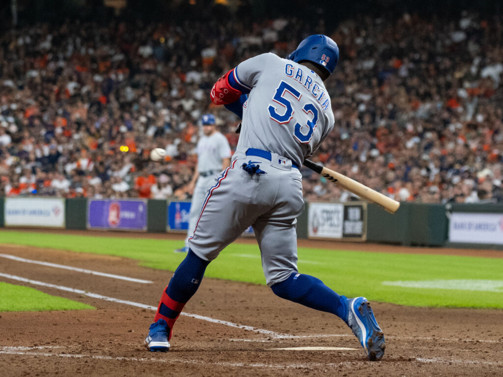 Adolis Garcia brings plenty of power to the Rangers. (Photo by F. Carter Smith)