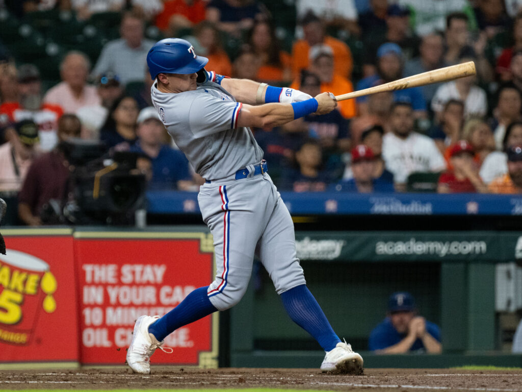 Josh Jung brings major power for the Texas Rangers. (Photo by F. Carter Smith)