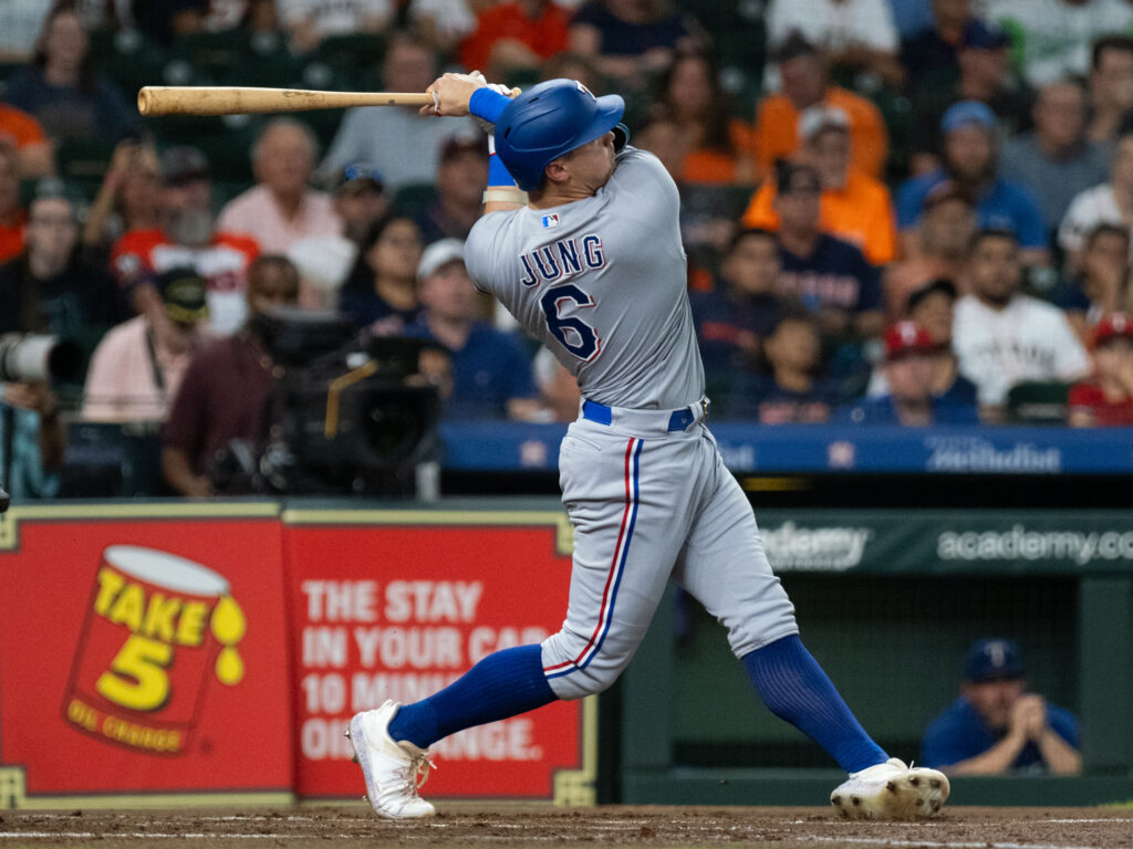 Rangers third baseman Josh Jung became an All-Star this season. (Photo by F. Carter Smith)