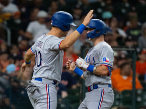 Houston Astros beat theTexas Rangers 10-9 as Chas McCormick drove in a career-high six runs, including a game-tying homer in the seventh inning off Aroldis Chapman, and a walk-off single by rookie Yainer Diaz in the ninth, Monday night at Minute Maid Park