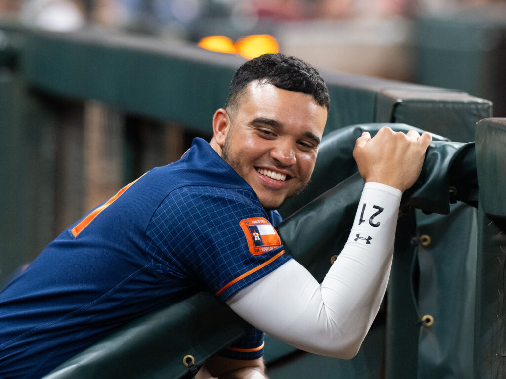 Astros catcher Yainer Diaz is the new everyday starter and a big part of the Houston Astros' future. (Photo by F. Carter Smith)