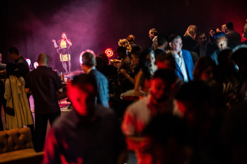 Aurora Bleu in the Wild Turkey Speakeasy