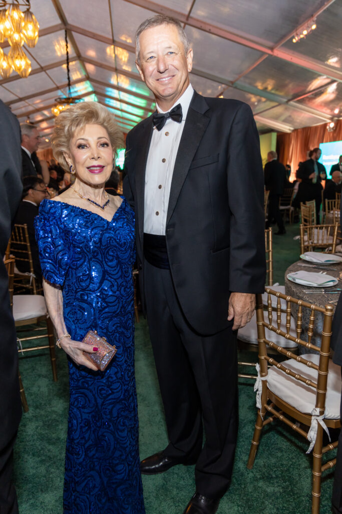 Margaret Alkek Williams, David Wuthrich at the 30th anniversary celebration of Rice University's Baker Institute for Public Policy. (Photo courtesy of Rice University)
l