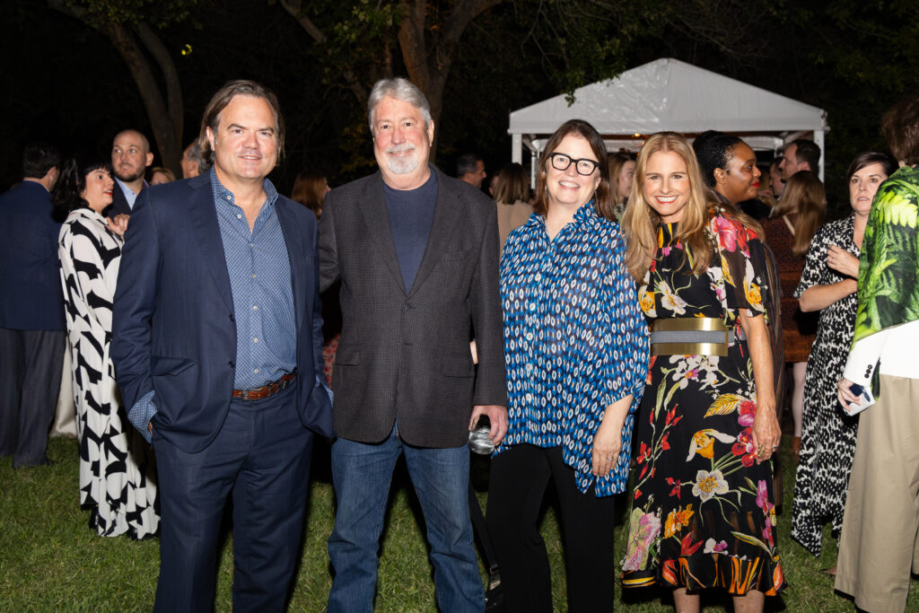 Barry Young, Denby Auble, Kerry Inman, Elizabeth Young at The Menil Collection's Party in the Park (Photo by Lawrence Elizabeth Knox)