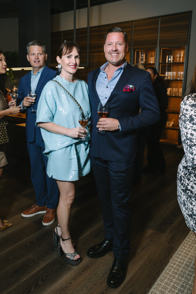 Seemes Burns, Clayton Katz at BeDESIGN's 10th anniversary celebrating the grand opening of the final phase of the 20,000 square foot showroom. (Photo by Johnny Than)