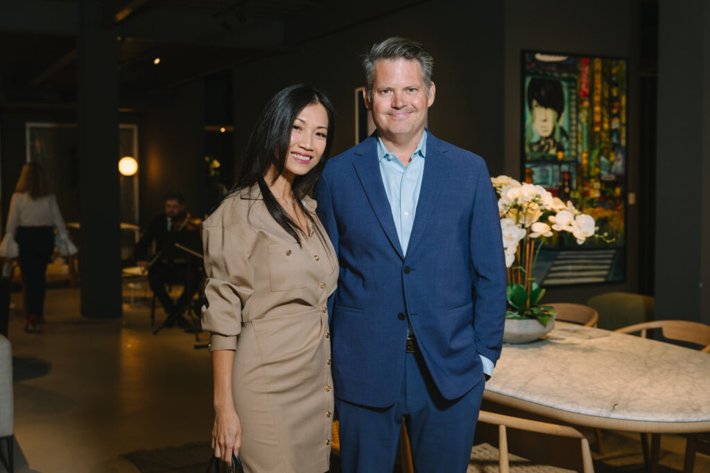 Vivi & Christopher Roberts at BeDESIGN's 10th anniversary celebrating the grand opening of the final phase of the 20,000 square foot showroom. (Photo by Johnny Than)