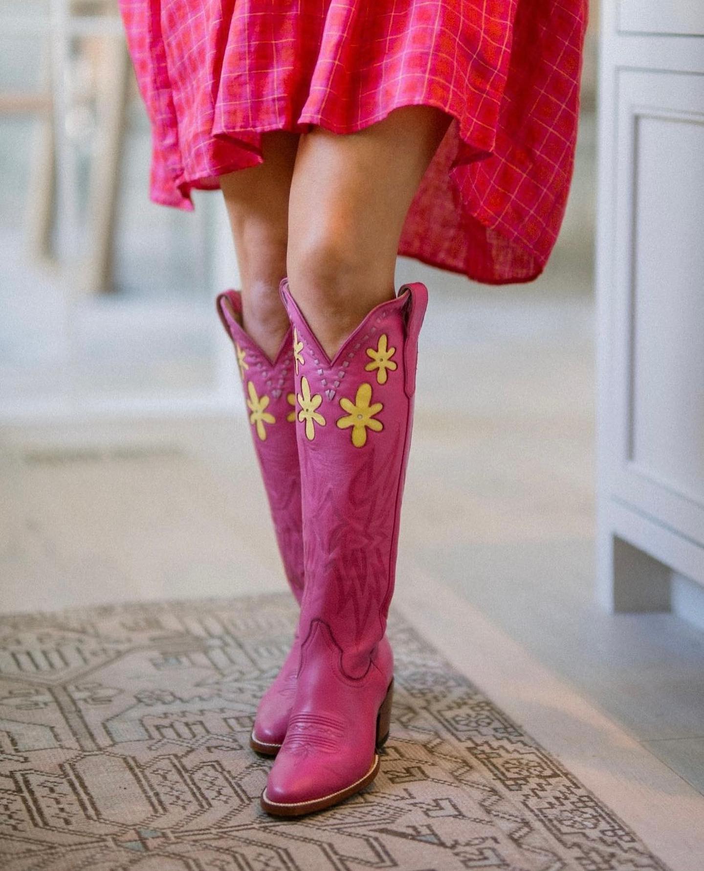 Boots – City Boots in bright pink get you noticed.