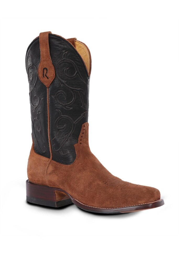 Rod Patrick custom cognac cayuse roughout boots - a Fort Worth original.