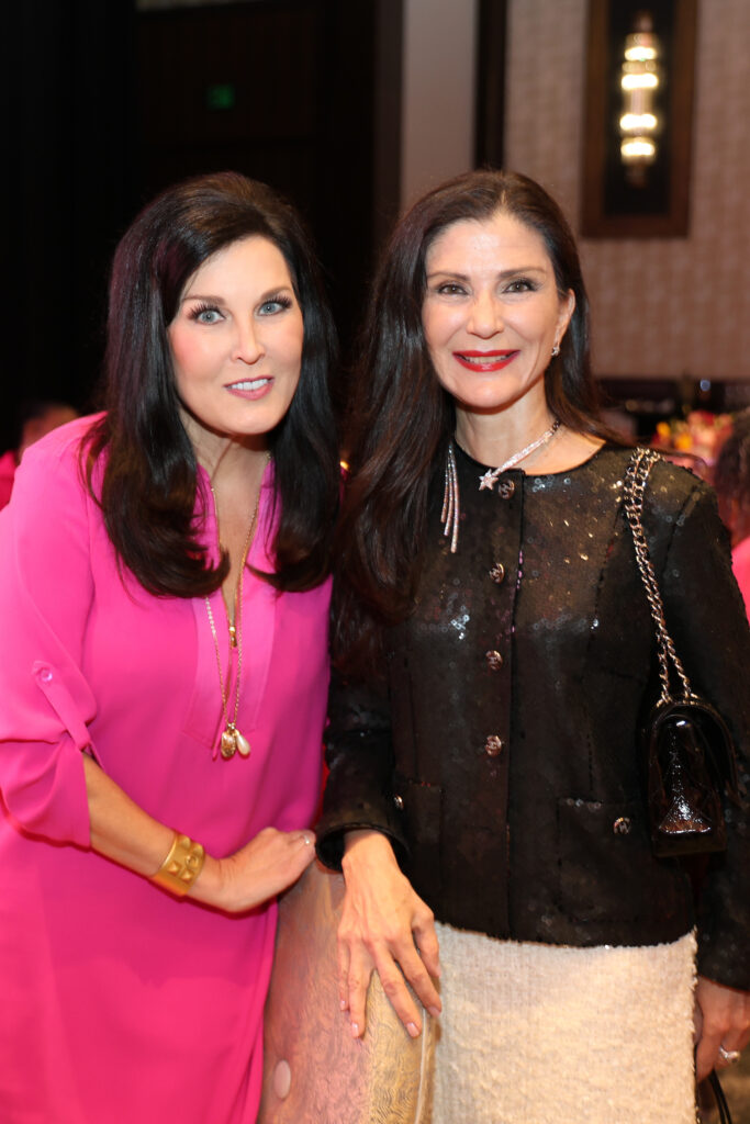 Brenda Pattillo, Cynthia Petrello at Memorial Hermann Foundation's annual Razzle Dazzle luncheon at the Post Oak Hotel (Photo by Priscilla Dickson)