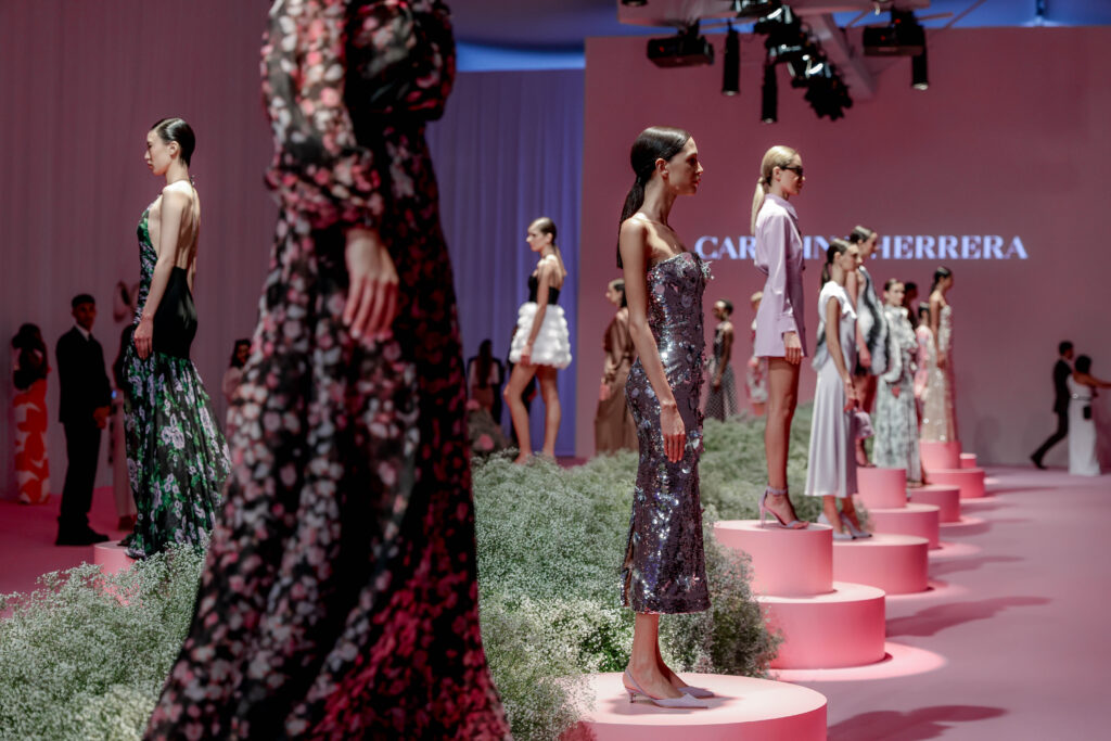 Dubai Fashion Week kicked off with a springy presentation of Carolina Herrera SS24 looks. (Photo by Dubai Fashion Week )