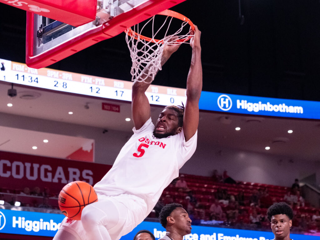 UH center Ja'Vier Francis must be a force inside for this Houston team to win big in March. (Photo by F. Carter Smith)