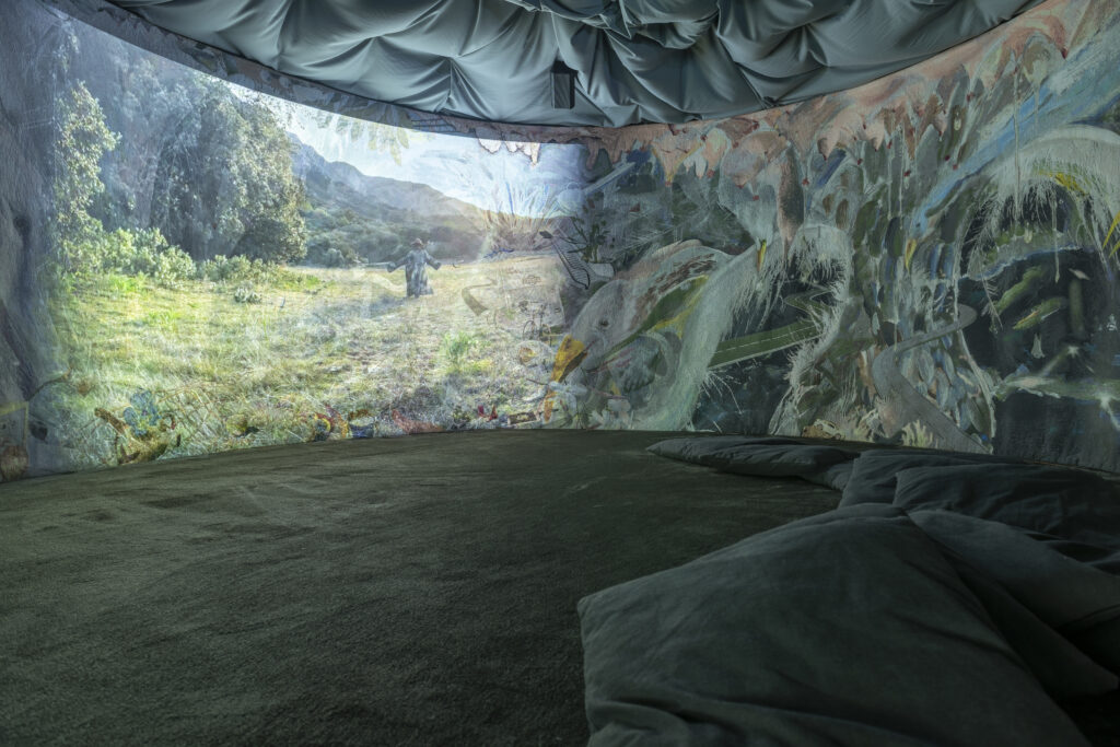 Surrealism reigns: Laure Prouvost's "Above Front Tears Nest in South," Moody Center for the Arts at Rice University. (Photo by Anthony Rathbun)