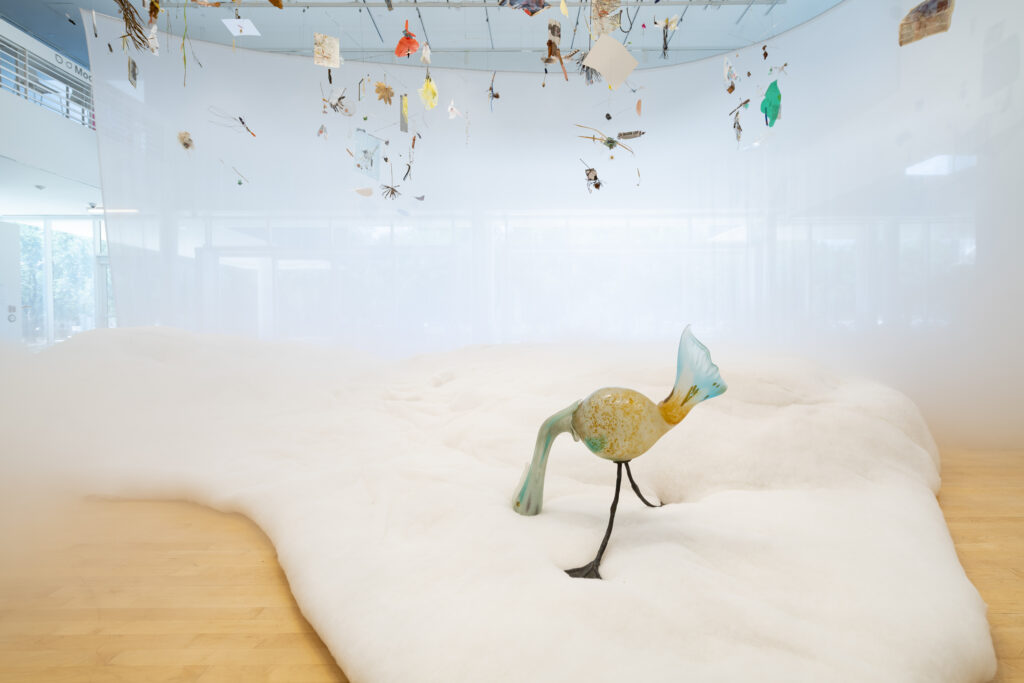 An enchanting vignette from Laure Prouvost's "Above Front Tears Nest in South," Moody Center for the Arts at Rice University. (Photo by Anthony Rathbun)